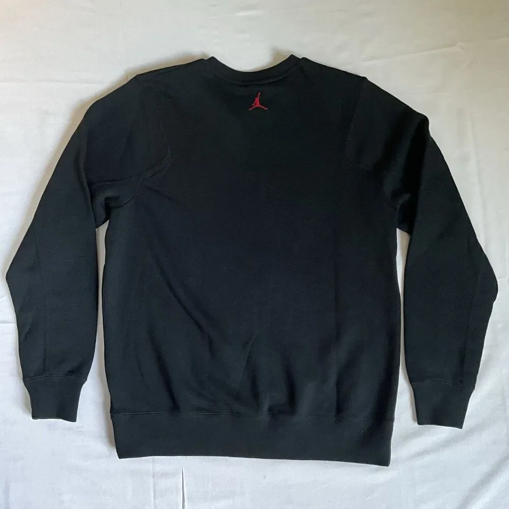 Nike Air Jordan Jumpman 23 Crew Sweatshirt Black & Red (634491-010) Size L